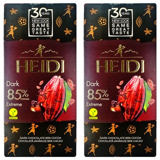 HEIDI 赫蒂 85%黑巧克力，完美比例，濃郁風味, 80g, 2盒
