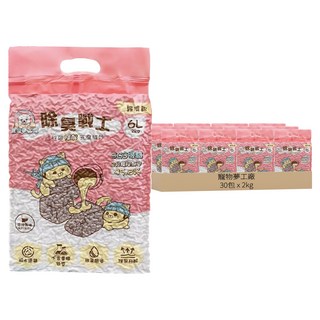寵物夢工廠 除臭戰士活性碳除臭豆腐貓砂 經濟款, 無香味, 2kg, 30包