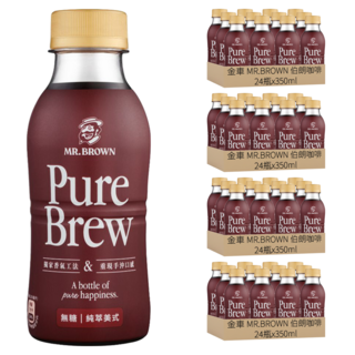 金車 MR.BROWN 伯朗咖啡 Pure Brew 純萃美式, 96瓶, 350ml