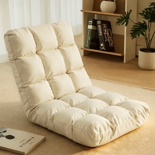 코멧 5단 각도조절 인조가죽 좌식의자, 아이보리