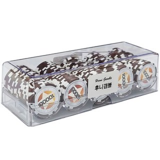 Hoonie Gamble Star 數字 10000 黏土撲克籌碼 100p + 壓克力盒組