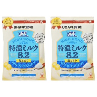 UHA 味覺糖 8.2特濃牛奶糖 鹽牛奶風味, 72g, 2袋