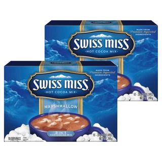 SWISS MISS 牛奶可可粉 棉花糖, 原裝進口 香醇濃郁 冷熱皆宜, 28g, 10包, 2盒
