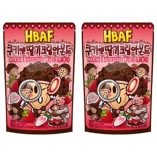 HBAF 杏仁果 餅乾與草莓奶油口味, 2包, 190g