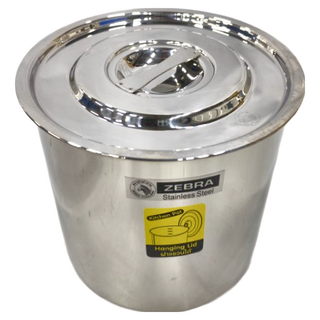 ZEBRA THAILAND 斑馬牌 16cm 佐料罐 SUS304不鏽鋼 平面鍋蓋設計 可堆疊收納, 2.5L, 1個