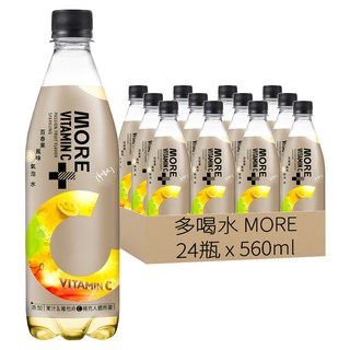 多喝水 MORE+維他命氣泡水 百香果風味, 560ml, 24瓶