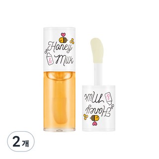 어퓨 허니앤밀크 립 오일 립밤, 밀크향, 5g, 2개
