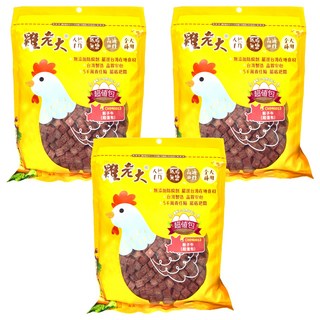 雞老大 零食 超值包 犬用 低脂肪 天然無鹽 台灣製造, 骰子牛, 300g, 3包