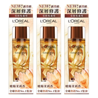 L'OREAL PARiS 巴黎萊雅 金緻護髮精油 棕色款, 100ml, 3瓶