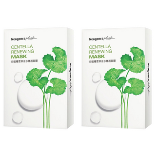 Neogence 霓淨思 印度積雪草注水修護面膜 舒緩乾燥 重現柔嫩 細緻膚觸 強化屏障 保持肌膚健康, 8片, 2盒