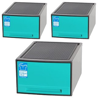 KEYWAY 聯府 馬卡龍抽屜整理箱 R2-0201, 藍色, 3個