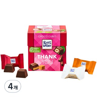 Ritter Sport 巧克力方塊 謝謝, 176g, 4個