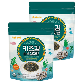 ibobomi 海苔酥 綜合蔬菜, 無添加食鹽砂糖，韓國產4種蔬菜芝麻芝麻油, 25g, 2包