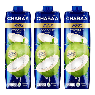 CHABAA 啜吧 100%椰子汁, 1L, 3瓶