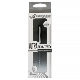 Ultra sensitivity 高靈敏導電布幾何圓點觸控筆, 平板電腦/行動電話適用, 經典黑, 1支