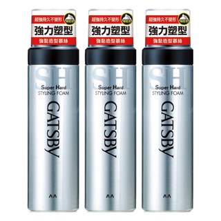 GATSBY 強黏造型慕絲, 185g, 3瓶