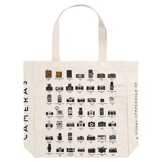 純棉大容量多用途復古相機帆布包 側背包, 側背式 米色, 1個