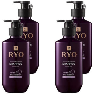 RYO 呂 滋養韌髮洗髮精 油性頭皮適用 紫瓶 草本花香, 400ml, 4瓶