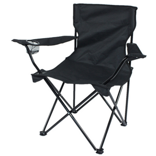 折疊式露營椅, 黑色的, 1個