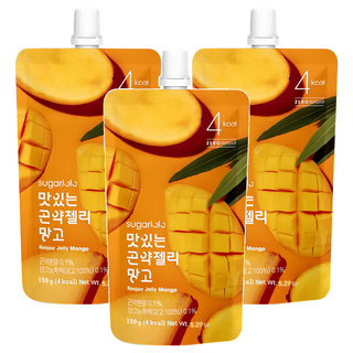 sugarlolo INTAKE 蒟蒻果凍飲 芒果風味 濃郁美味 小包裝設計 方便攜帶隨時享用 韓國原裝進口, 150ml, 3包