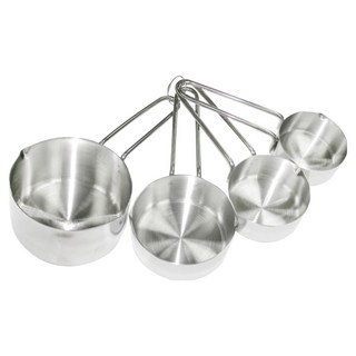 TRIARROW 三箭牌 不鏽鋼4PCS量杯 Set #430不鏽鋼 1cup 1/2cup 1/3cup 1/4cup, 銀色, 1個
