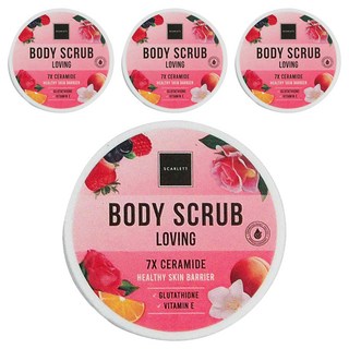 SCARLETT Whitening 美體磨砂膏 戀愛, 7X Ceramide 健康皮膚屏障, 250ml, 4罐