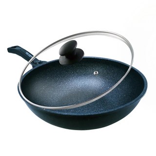 KOREA KING 韓國製奈米銀抗菌大理石不沾炒鍋 (含蓋), 30cm, 1個
