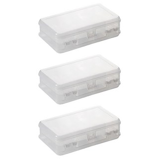 10格首飾收納盒 14 x 8 x 4cm 3個, 白色, 1組