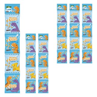 Dinobite 恐龍咬牛奶餅 - 趣味恐龍造型 鈣質添加 兒童健康零食, 80g, 6串