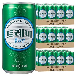 LOTTE 樂天 TREVI Sparking water 氣泡飲, 190ml, 90罐