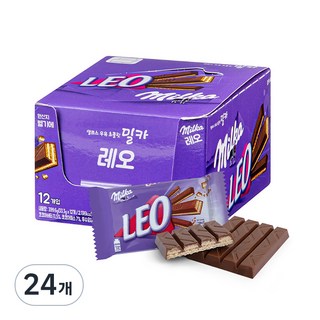 milka 妙卡 Leo牛奶巧克力 12條入, 399.6g, 2盒