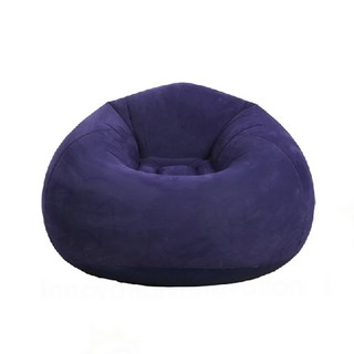 充氣懶人沙發/球形沙發, 加厚植絨PVC材質, 承重100公斤, 充氣後尺寸110*110*85CM, 咖啡/藍色