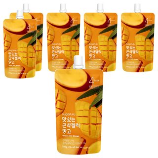 sugarlolo INTAKE 蒟蒻果凍飲 芒果風味 小包裝設計 方便攜帶隨時享用 韓國原裝進口, 150ml, 6包