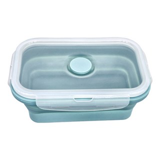 折疊矽膠便當盒 550ml 薄荷綠, 1個