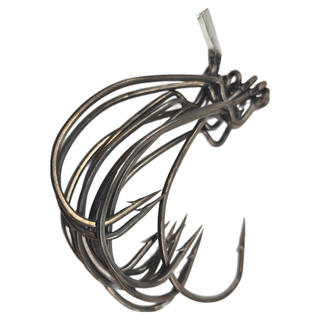 JiNDO 鷹魂 1.5X 強化 曲柄鉤 軟蟲鉤 鐵氟龍 海水防鏽 迷你, 10入, 1組