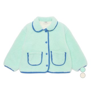 LaughingChild 兒童款蓬鬆翻領毛絨大衣