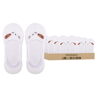 Doobalro 女性用雙層束帶動物農場隱形襪 8雙