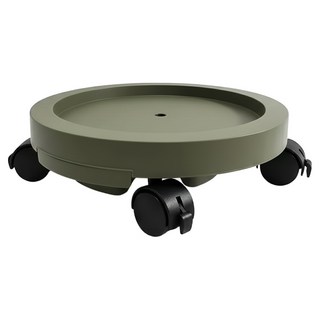 抽屜式移動花盤 蓄水 360°轉向輪, 軍綠色, 1個