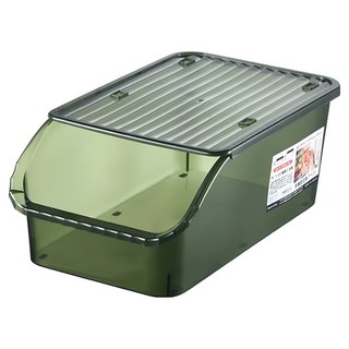 Mass 多功能帶蓋保鮮盒 冰箱收納/大容量 32 x 18 x 12cm 綠色, 1個, 1入