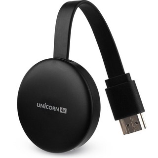 유니콘 무선 4K 미러링 MHL 동글 와이파이 디스플레이 K9, 블랙, 176mm, 1개