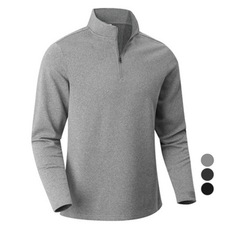 M.N.C 男性陽離子半拉鍊刷毛長袖T恤 MDIT144PH