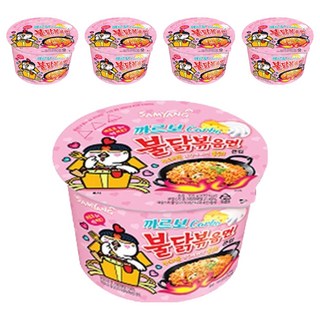 Samyang Foods 三養 Buldak 奶油白醬火辣雞肉風味鐵板炒麵 碗裝, 5入
