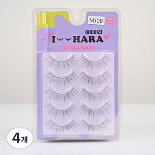 아이하라 쁘띠업 속눈썹 5쌍 MJ08, 4개