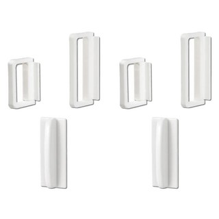 FaSoLa 多功能無痕輔助手把 3入-2組 FA-SH-353B 白色 材質: PP、ABS, 小(5 x 3.5 x 1cm)