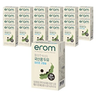 erom 黃星周 韓國產黑豆高鈣豆奶, 140ml, 24個