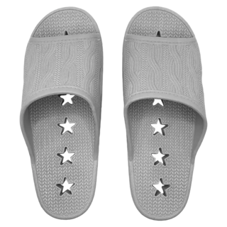 WUWU 抗菌排水浴室拖 JB27, 灰色, 1雙