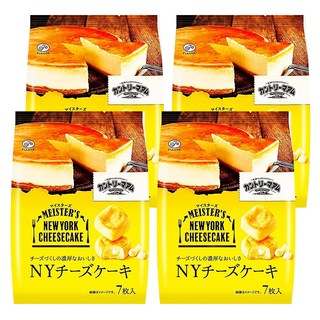 FUJIYA 不二家 職人紐約起司蛋糕 口感綿密紮實 7個入, 67.2g, 4袋