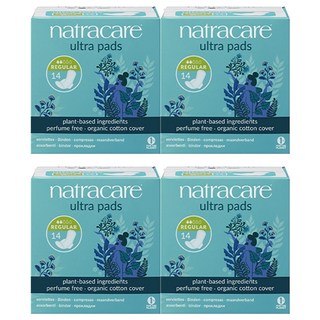 나트라케어 울트라 패드 윙 생리대 날개형, 소형, 14개입, 4개