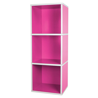 PMU 必美優 紙製置物櫃, 粉色, 3層
