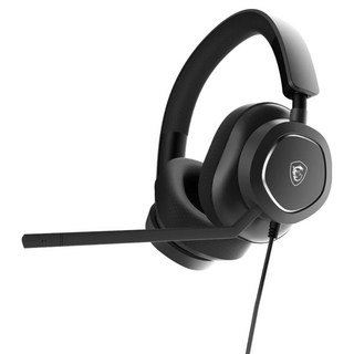 msi 微星 耳罩式電競耳機 可旋轉耳罩 可拆式麥克風 線控, MS-8ZC8, Black